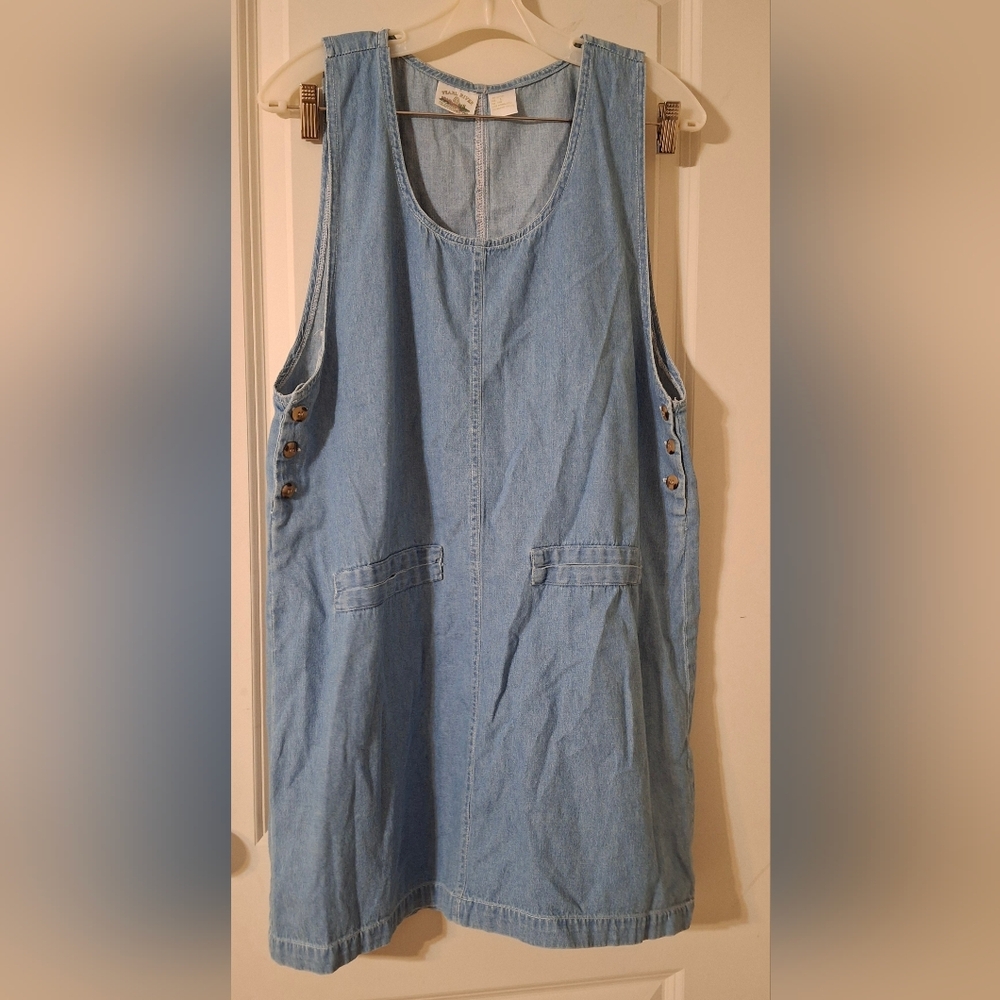 Pearl‎ river clothing co. Vintage denim overall dress size large